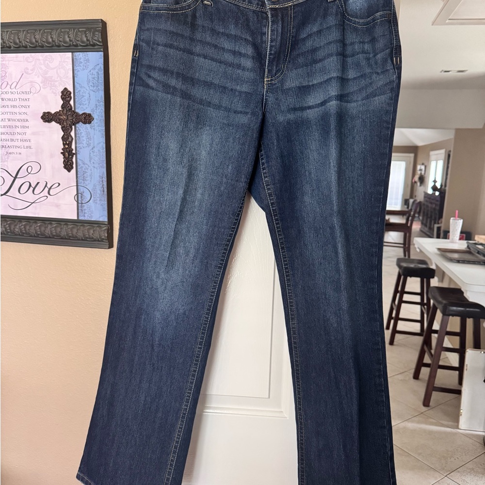 Maurices Blue Boot Cut Jeans with Indigo Wash